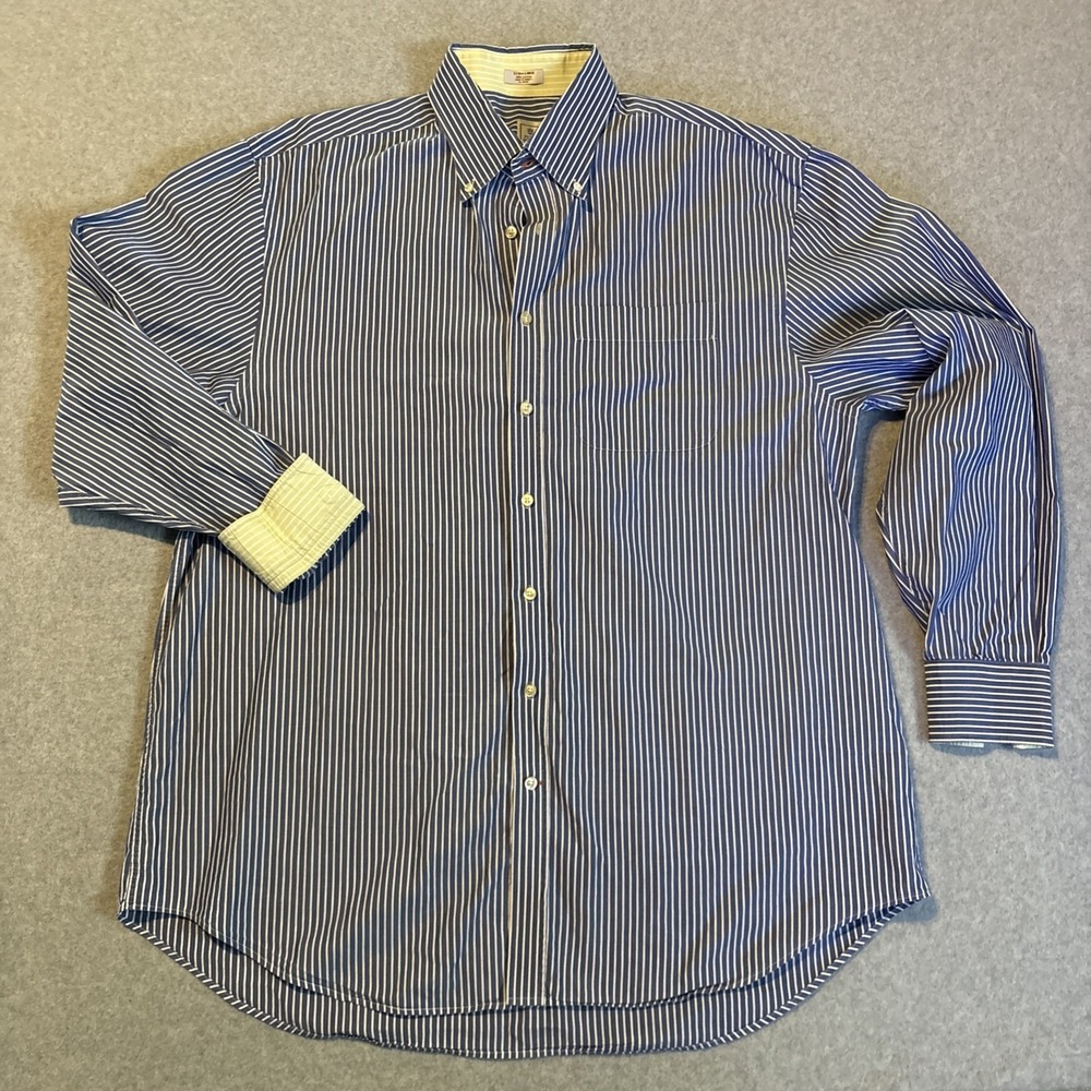 Peter Millar Blue Striped Long Sleeve Button Down Men's‎ XL VERY GOOD
